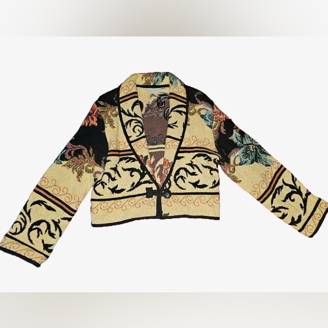 Vintage Flashback Floral Tapestry Jacket M